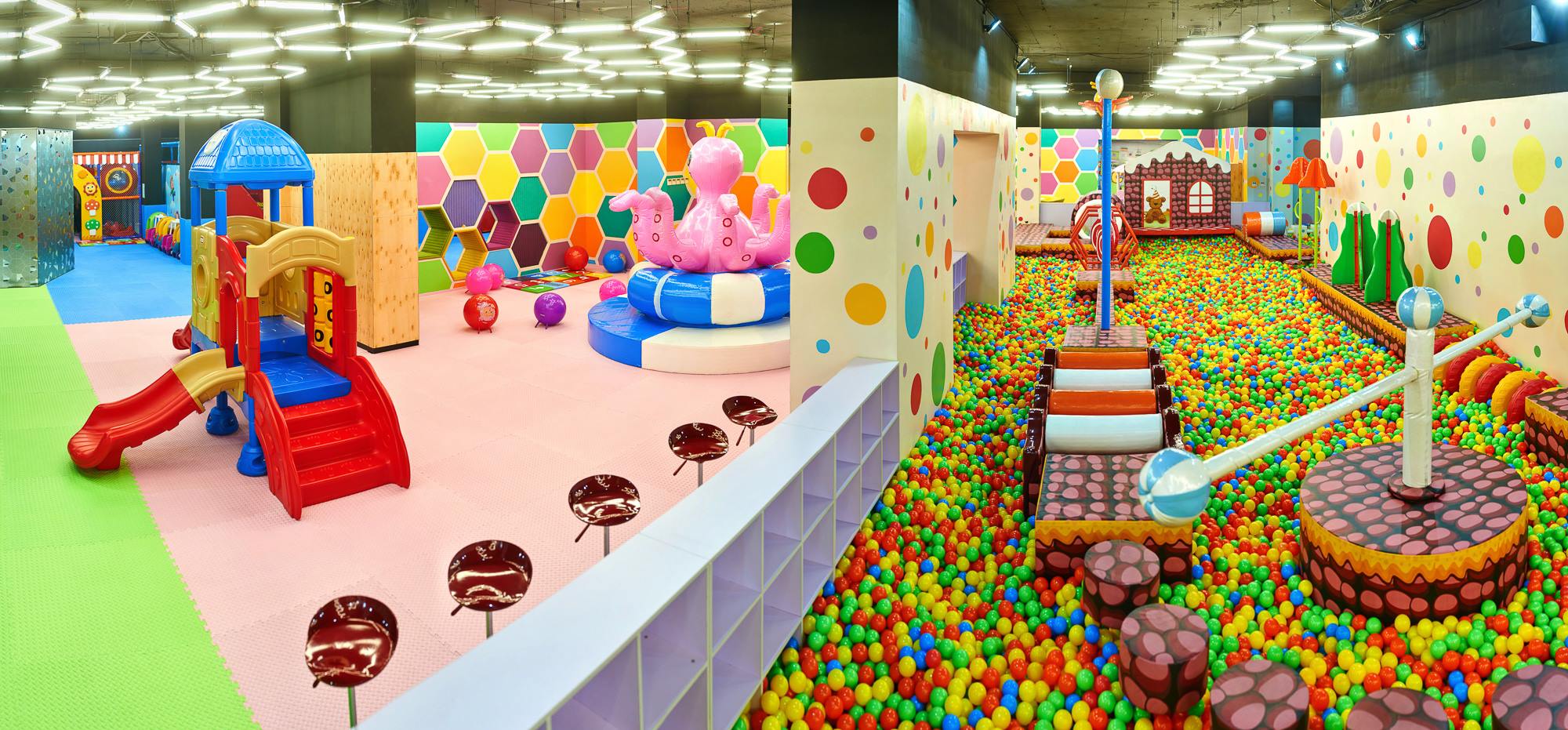 In addition to collecting tickets, what other sources of income do indoor children's playgrounds have?